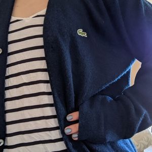 Vintage Navy Lacoste Cardigan